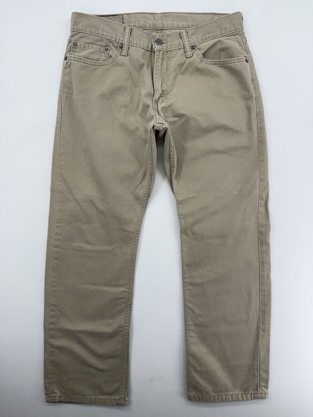 Levis 514 Beige Khaki Straight Leg Pants Jeans Mens Size 33x30 White Tag